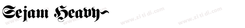 Sejam Heavy字体转换